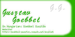 gusztav goebbel business card